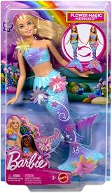 Barbie Flower Magic Mermaid Doll Fantasy Bath Water Bloom Feature view 6