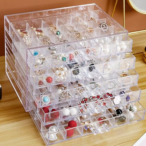 QIYUSHRY Earring Storage Box Acrylic Jewelry Storage Holder Ring