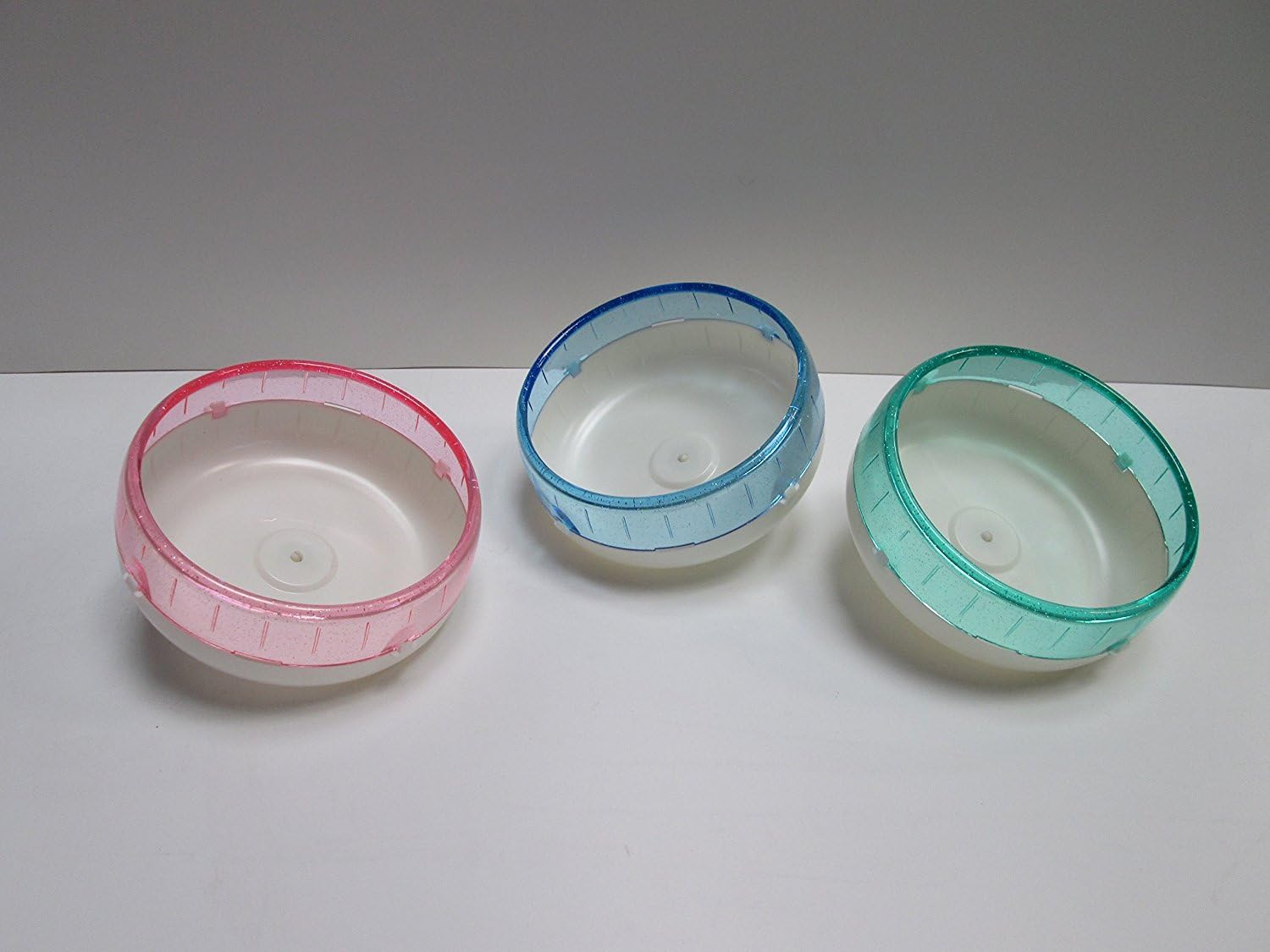 Silent Hamster Exercise Wheel in Pink, Green & Blue - 16.5 cm