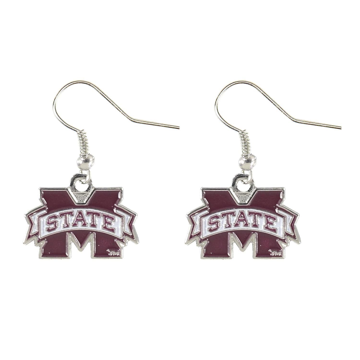 NCAA Mississippi State Bulldogs Logo Dangler Earrings