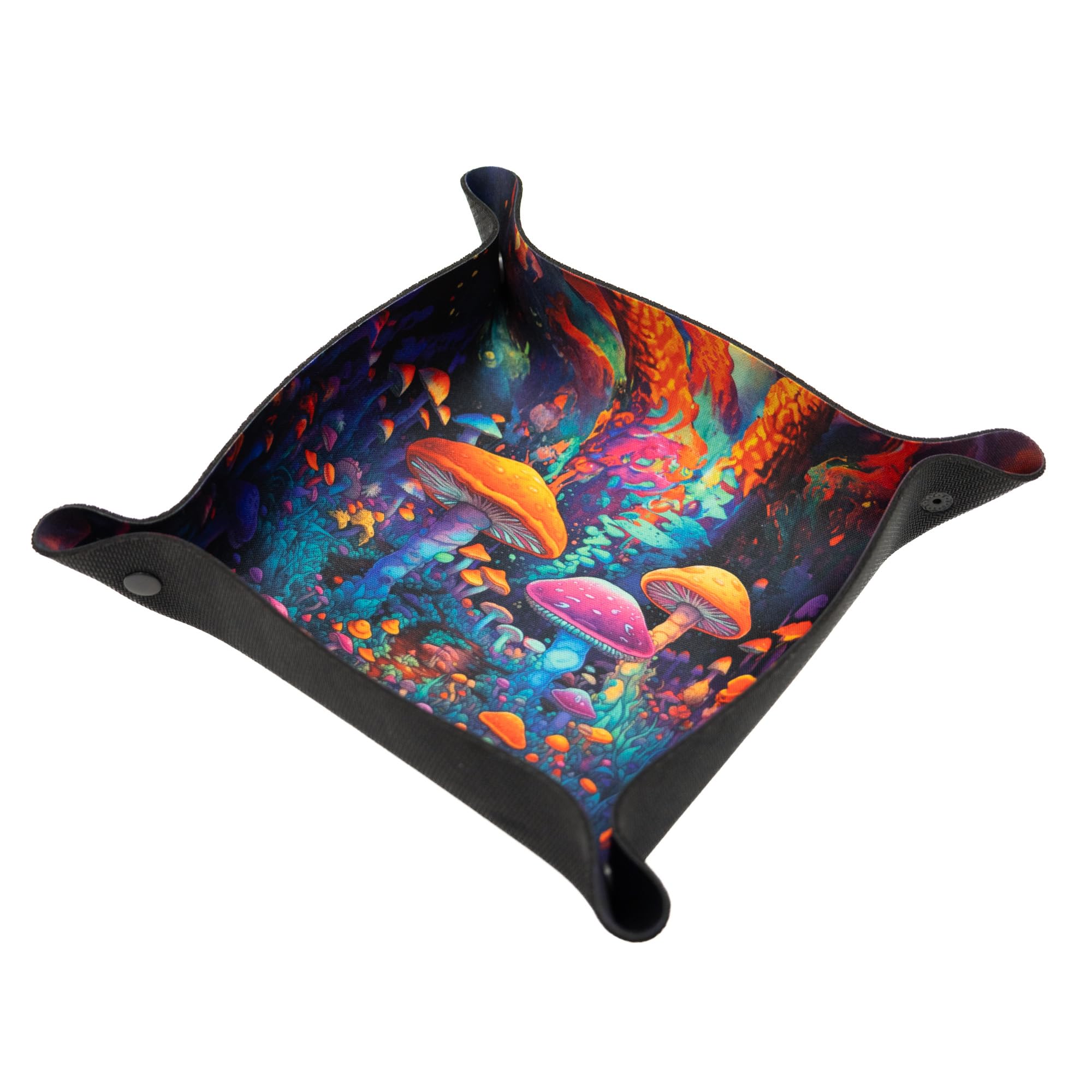 Dice Tray For Tabletop Games and RPG compatible with Wonder Book, Roll Player, Ashes Reborn - Land of Mushrooms