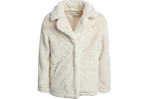 URBAN REPUBLIC Girls' Jacket- Long-Length Plush Faux Fur Teddy Overcoat