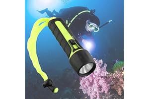 PETSTIBLE Diving Flashlight, Super Bright LED Diving Light 8000 Lumen Waterproof Underwater Torch for Scuba Diving and Other Outdoor Activities