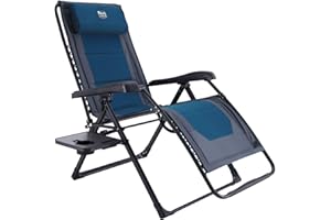 TIMBER RIDGE Zero Gravity Chair Oversized Recliner 350lbs Capacity Patio Lounge Chair Padded Lawn Chair with Headrest XXL for Outdoor, Camping, Patio, Lawn