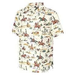 HUGLAZY Funny Horse Racing Shirts for Men Western