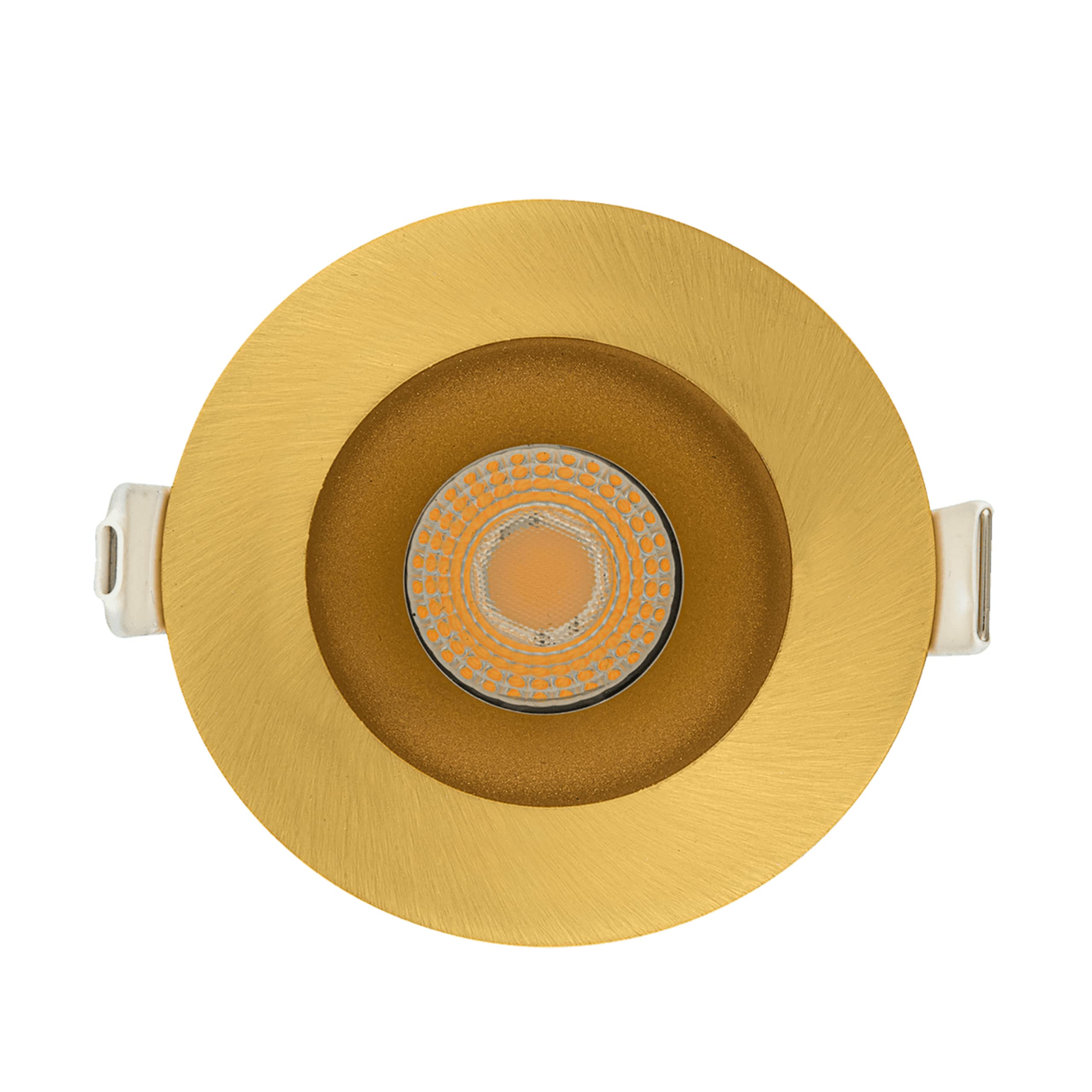 Photo 1 of Perlglow 2 inch Round Brushed Brass Downlight Luminaire, LED Recessed Light Fixtures Ceiling Lights, Dimmable 14-20W=125-175W, 1200-1700 Lumens, CRI 90+, 5CCT Selectable 2700K|3000K|3500K|4100K|5000K