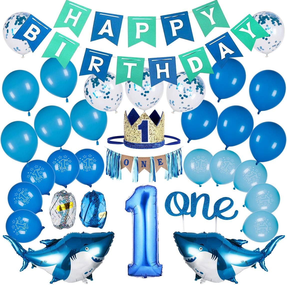 Amazon Com Btsd Home 1st Birthday Boy Decorations Baby Boy 1st