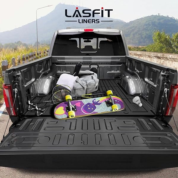 LASFIT 5.5FT BED MAT FOR FORD F-150 | F150 LIGHTNING 2026 2025 2024 67.1″ BED BOX ALL WEATHER PROTECTOR TPE TRUCK BED LINER DURABLE EASY CLEAN-NOT FIT FOR DROP IN BEDLIENR
