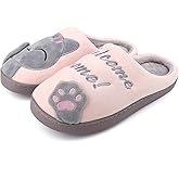 FJWYSANGU Womens Mens Slippers with Memory Foam Fuzzy Warm Slip On House Slippers Cute Animal Couple Soft Plush Home Shoes Indoor Outdoor