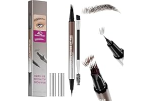 Eyebrow Pencil,2-in-1 Micro Dual Ended Eye Brow Pencil,4D Angled Square Tip Ultra-Fine Tip,Wild Nature Hair-Like Eyebrow (Dar