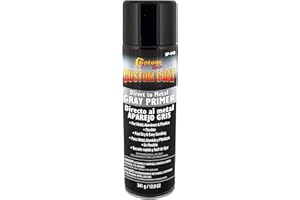 Custom Shop 1K High Build Primer Spray Paint - 12 Oz Grey - Automotive Sandable Primer for Metal, Plastic, Fiberglass - Direct to Metal - Easy Sanding for Auto Paint
