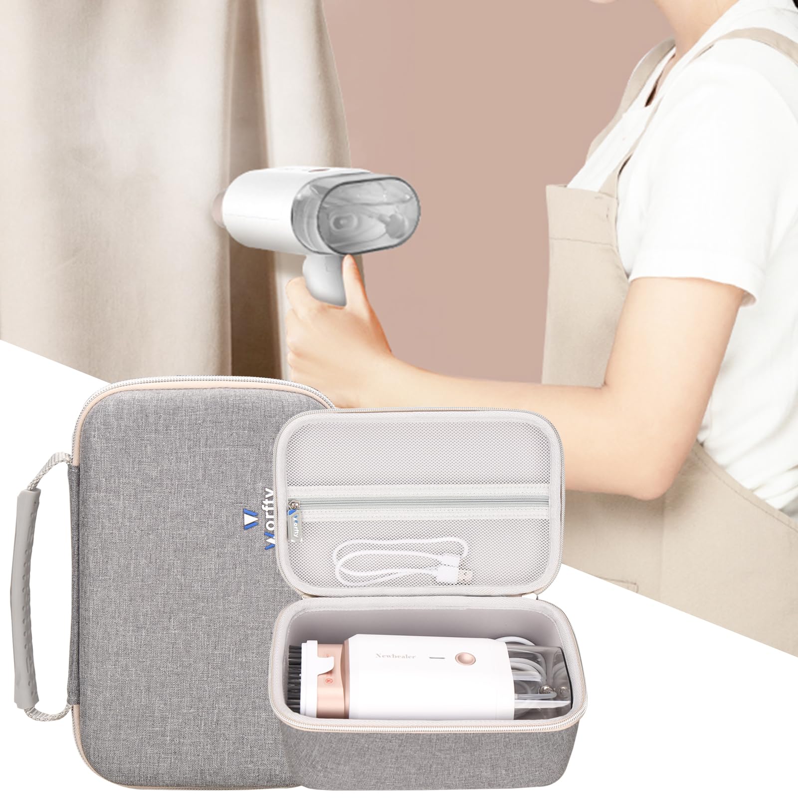 worfty Hard Case for Newbealer Foldable 120V Steamers, Case Compatible with Newbealer 1200W Travel Steamer with Horizontal & Vertical 180ml Handheld Steaming