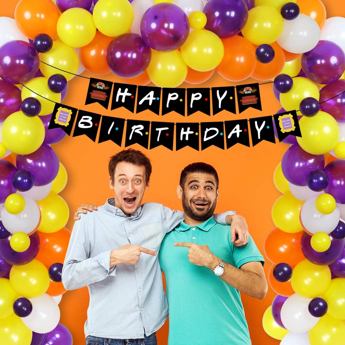 Friends TV Show Birthday Party Decoration, Friends Themed Birthday Decorations kit Friends Fans Balloon Garland Friends Fans Birthday Banner - Image 4