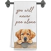 Elefeltclave Funny Golden Retriever Dog Hand Towels, Dog Bathroom Decor, Gifts for Golden Retriever Lovers Decorative Hand Towels for Bathroom Toilet Washroom Decor, 16x24 Inch
