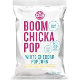 Angie's BOOMCHICKAPOP White Cheddar Popcorn, 4.5 Ounce Bag, Pack of 12 | Gluten-free; White Cheddar flavor; great for movie night &amp; entertaining; also perfect for game day &amp; after-school snacking