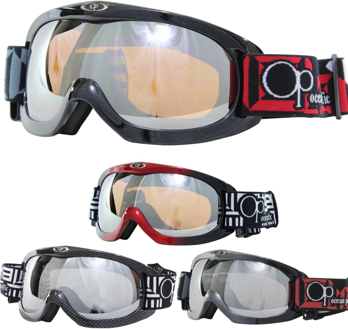 Amazon Op オーシャンパシフィック スノーゴーグル スキー スノーボード 球面レンズ 曇り止めレンズ ダブルレンズ 3色 ガンメタ Op オーシャンパシフィック ゴーグル