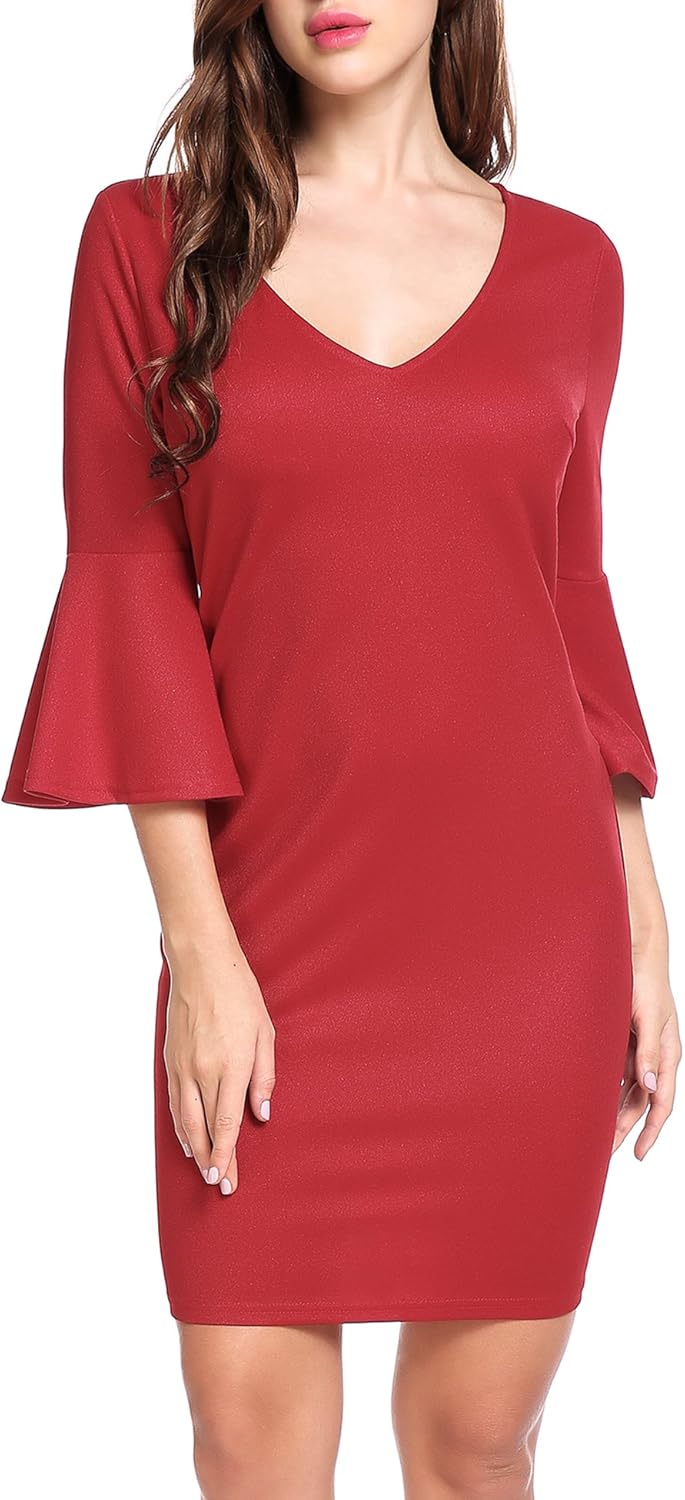 red sheath dress for work