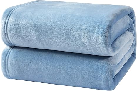 Amazon Bedsure 毛布 青 ブランケット ブルー シングル フランネル おしゃれ プレミアム マイクロファイバー 140x0cm あったかい オールシーズン 柔らかく肌触り 洗える ブランケット 毛布 オンライン通販