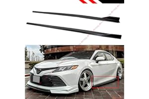 Cuztom Tuning JDM GT Style Black Side Skirt Extension Compatible for 2018-2020 Toyota Camry LE SE XSE XLE Hybrid