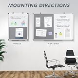 MAKELLO Combination Felt Magnetic Notice Board 60x45cm Aluminum Frame Office view 5