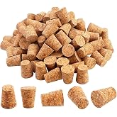 Owevvin 100 Pieces #7 Tapered Cork Plugs, Premium Blank Wine Corks Wine Stoppers Replacement Corks, 0.8 x 0.6 x 1 Inch