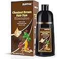 DUNTAIL Chestnut Brown Hair Dye Shampoo for Gray Hair 500ML Instant Hair Color Shampoo for Men&Women 3 in 1 Color Shampoo for Dark Hair-Colors in Minutes-Long Lasting-Safe & Easy to Use(New upgrade)