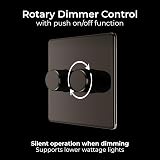 British General BG Intelligent Double Wall Dimmer Switch Black Nickel 200W FBN82 view 5