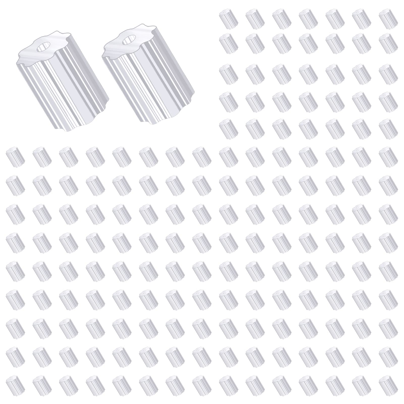 TOAOB 2000 Pieces Ear Fasteners Silicone Clips 3 x 3 mm Transparent Small Safety Earring Stoppers