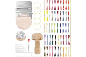 Patch Maker Kit, Portable Darning Kit Mini Mending Tool Set with Hooks Small Weaving Needles 50 Color Threads, Multipurpose D