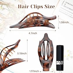 French Concord Hair Clips Claw - 6Pcs Side Slid