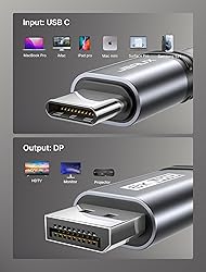 JSAUX USB C to DisplayPort 1.4 Cable [8K@60Hz