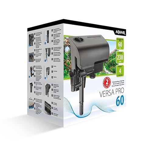 Aquael Versa Pro 60 Power Filter - Hang On Back Filter for Aquariums