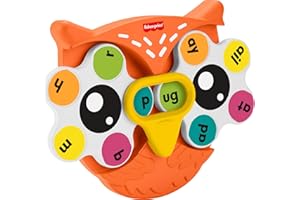 Fisher-Price Preschool Learning Toy Spin ‘n Rhyme Fidget Spinner, Owl-Themed Early Reading Activity for Kids Ages 3+ Years