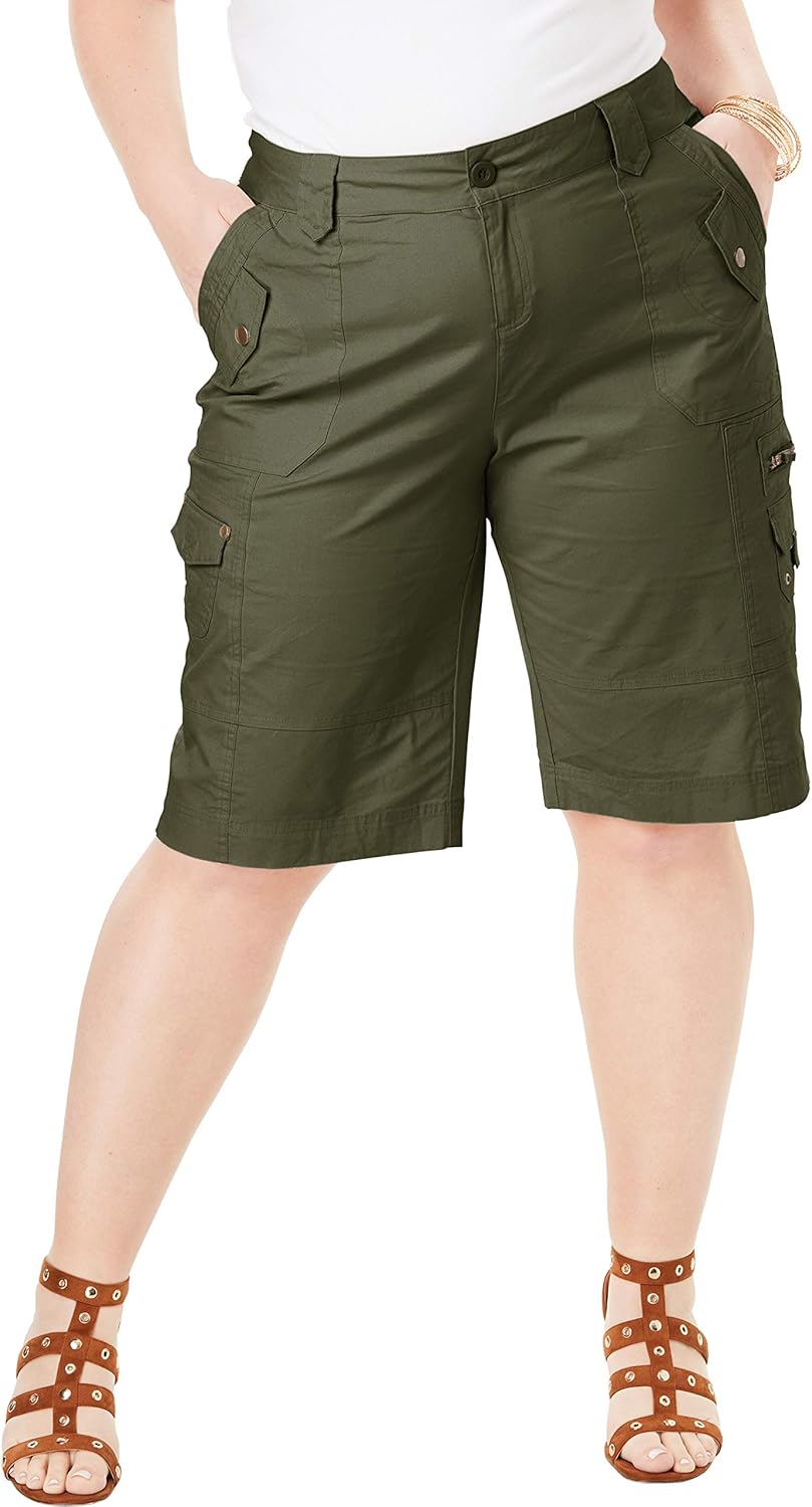 Roamans Womens Plus Size Cargo Shorts PlusSize Clothing, Shoes & Jewelry