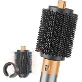 Esctabalt Round Brush for Dyson Airwrap Attachments Curls &amp; Volume, Gold | Compatible With Dyson Airwrap HS01/05/08 &amp; I.D. Systems, Round Brush Attachments for Air Wrap Add Volume, Curls &amp; Fast Drying