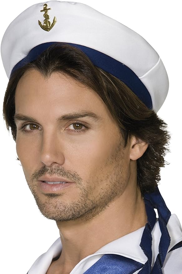 Smiffy's Men's Sailor Hat, White, One Size, 29019 (US) Amazon.co.uk