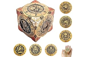 DND Spinner Dice, 7-in-1 Metal Dice Set with Gifts Case for DND Gifts, 3D Relief Polyhedral Roleplaying Game Dice, Fantasy D&