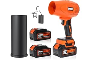 SNJORT Leaf Blower Cordless with Battery and Charger,500,000 RPM,Extended Nozzle,Lightweight Handheld Design,Blower for Patio Cleaning,car Blowing Water,Blowing Leaves and Dust