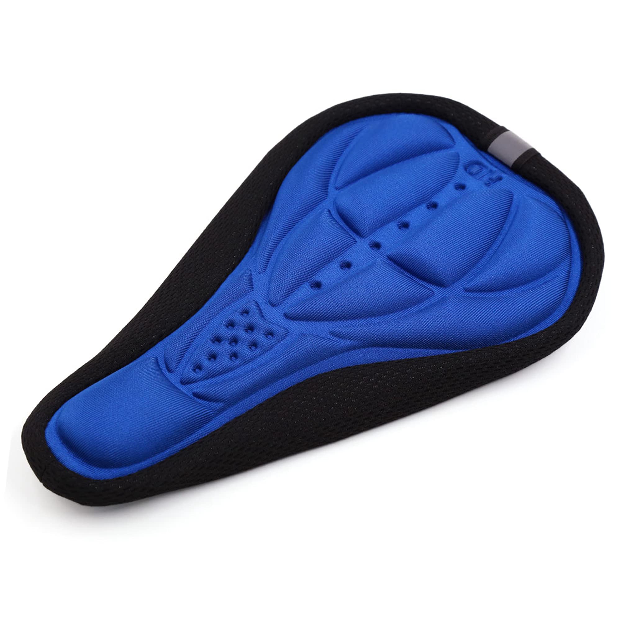 sourcing map Bike Bicycle Soft Silicone Saddle Cover Cushion Pad Black Blue