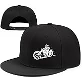 Flat Bill Hat for Men Women Baseball Cap Adjustable Adult Unisex Snapback Trucker Hats Flat Brim Snap Back Black Running Hat