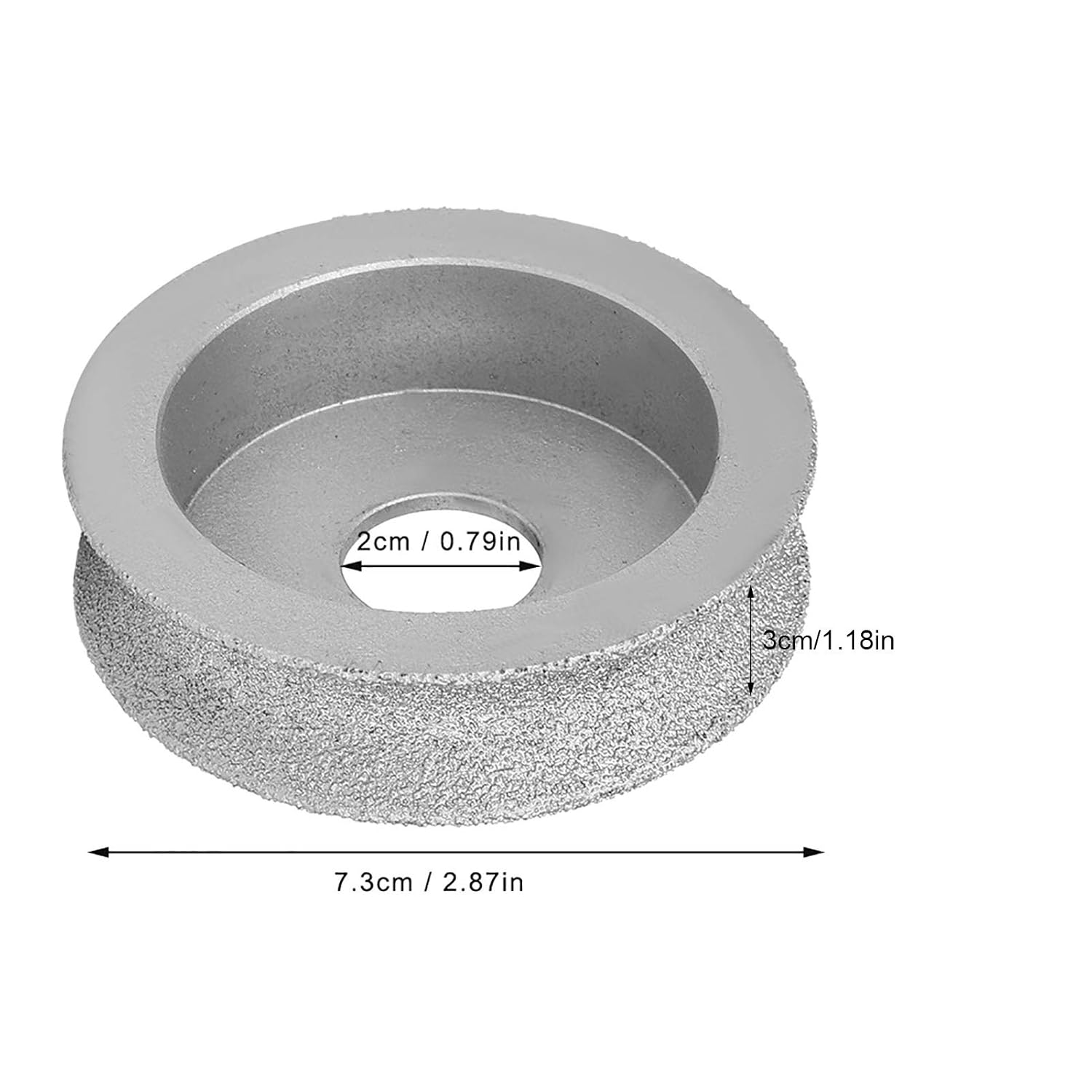 3.0cm Brazed Diamond Grinding Wheel for Angle Grinder Concave Abrasive Wheel Disc for Stone and Marble Suitable for Dry/Wet Grinding Applications - Image 3