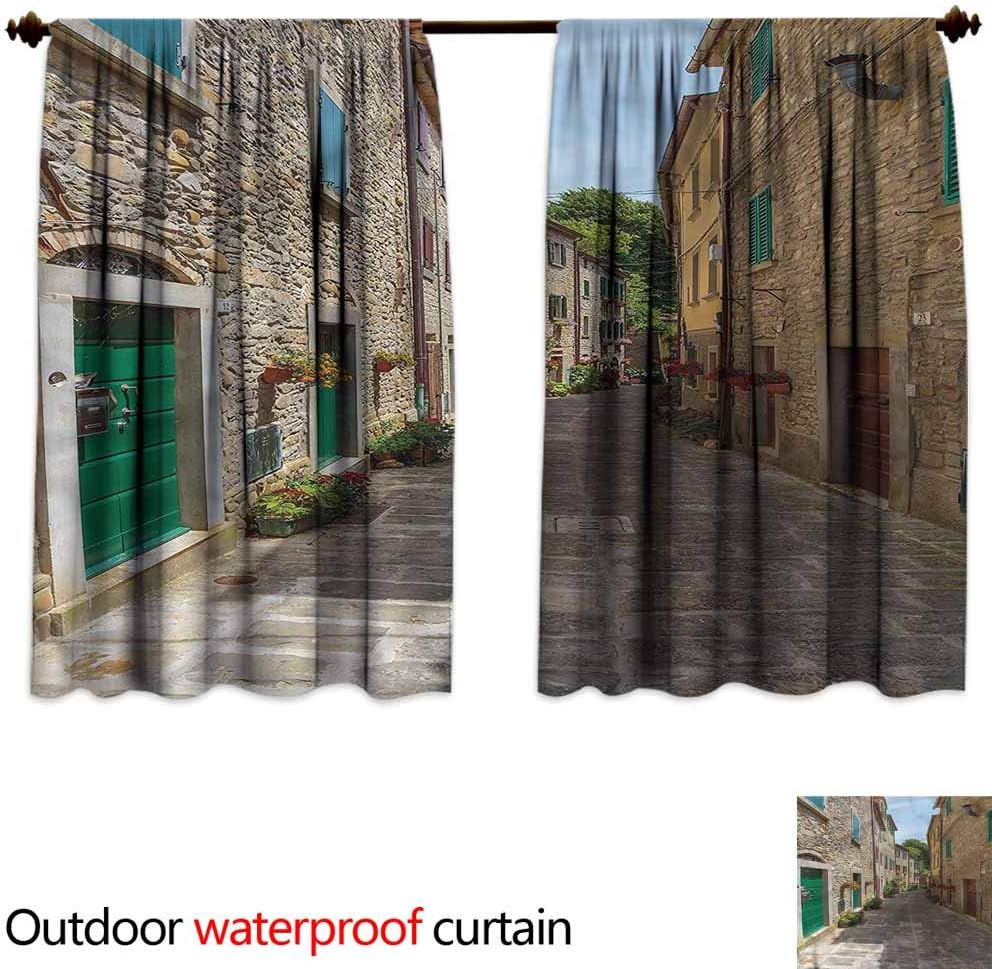 MaryMunger Doorway Curtain Wanderlust Mosaics Tiles Global Simple Stylish Waterproof W55x39L Inches