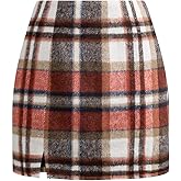 NIMIN Plaid Mini Skirts for Women High Waist Fall Winter 2026 Bodycon Pencil A-Line Skirt
