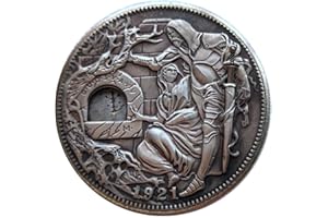 maxsatisf Movable Mechanism Coin Hobo Nickel Challenge Coin Removeable Sword Coin Pendant