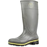Servus Pro 15" PVC Chemical-Resistant Steel Toe Men's Work Boots, Gray, Yellow & Black (75101), 9