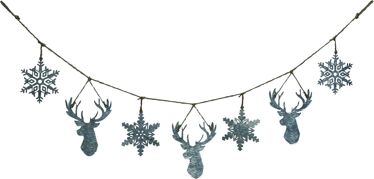 Amazon Com Transpac Imports Galvanized Metal Holiday Banner Decor