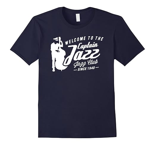 Mens Welcome To The Captain Jazz Since 1940 T-shirt 3XL Navy