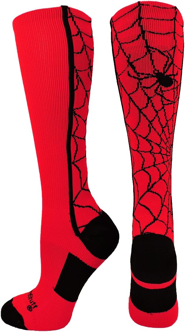 MadSportsStuff Crazy Spider Web Over The Calf Athletic Socks : Clothing
