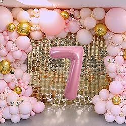 TONIFUL 40" Inch Light Pink Large Numbers Balloons
