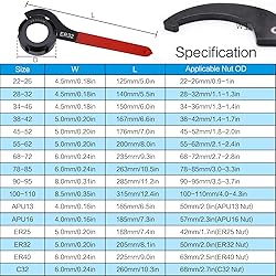Mdvora 6pcs Coilover Spanner Wrench Set, C-Shape